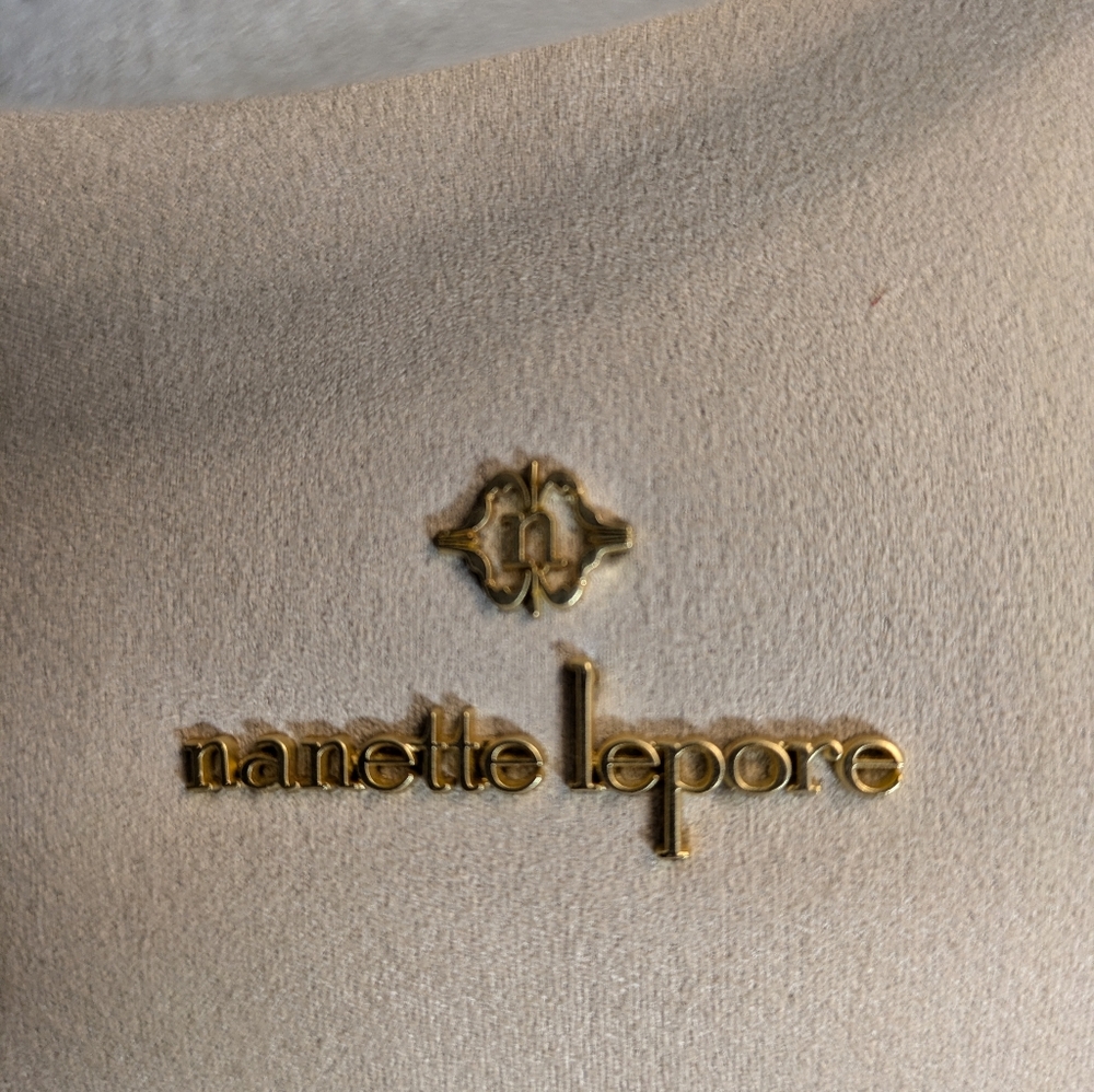 NWOT Nanette Lepore Faux Suede Leather Pearl Satchel Crossbody - Picture 6 of 10